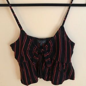 Topshop Cropped Tie Front Tank